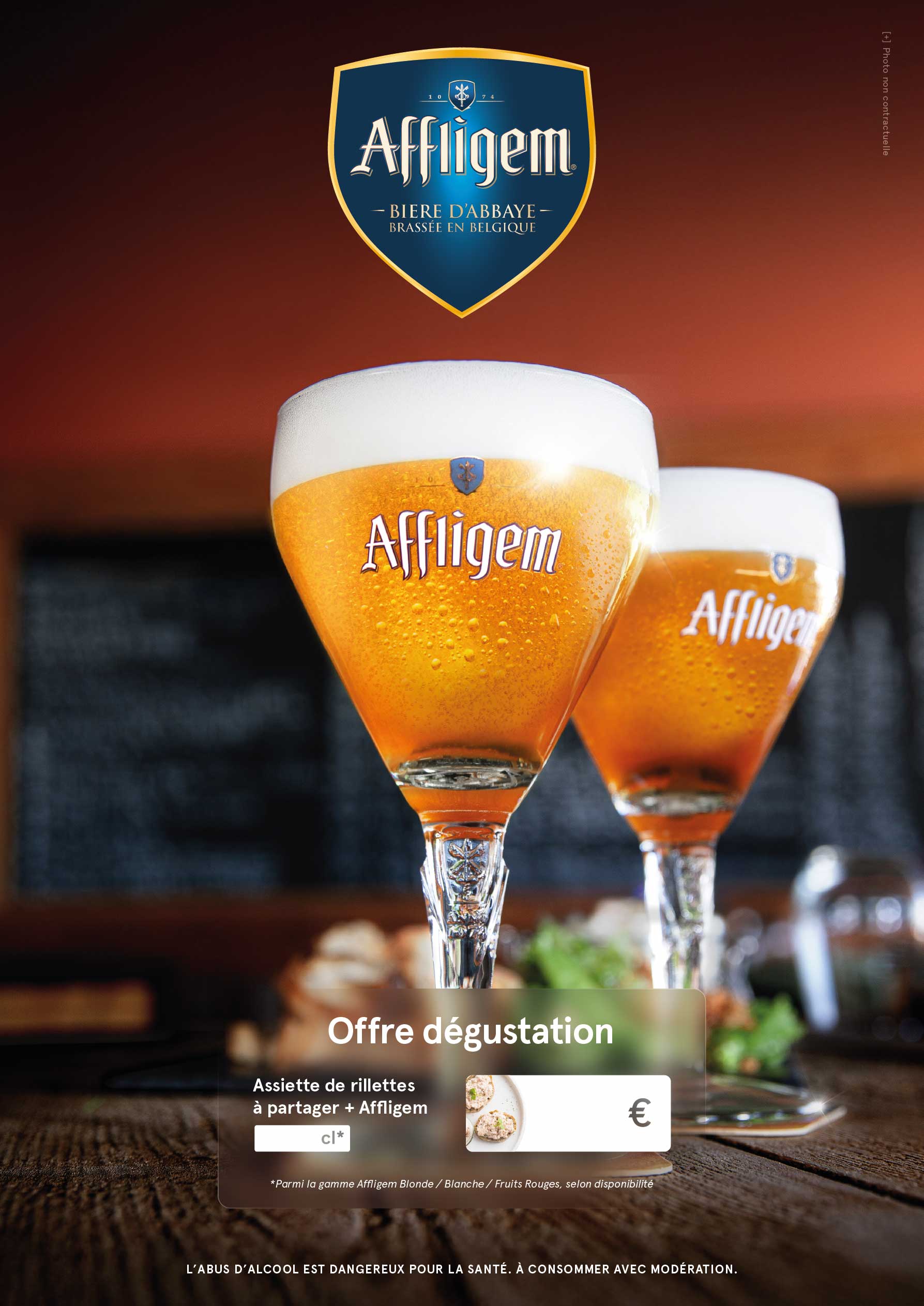 Affligem, déclinaison A3 et A4 rillettes à partager
