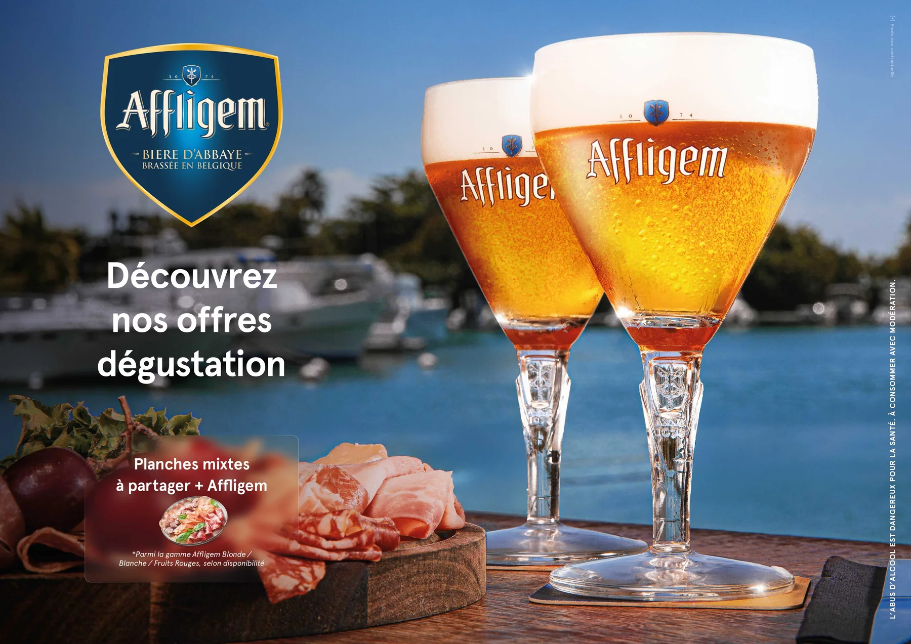 Campagne Affligem, planche mixte à la marina