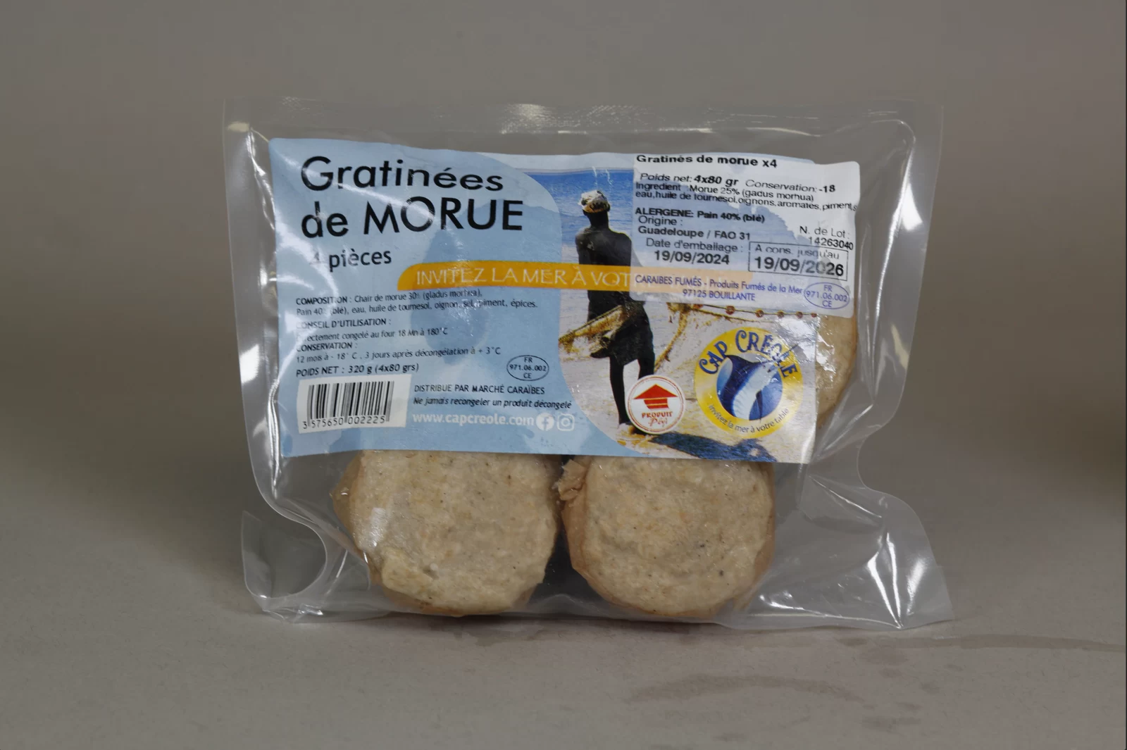 Gratinées de morue Cap Créole, référence 1