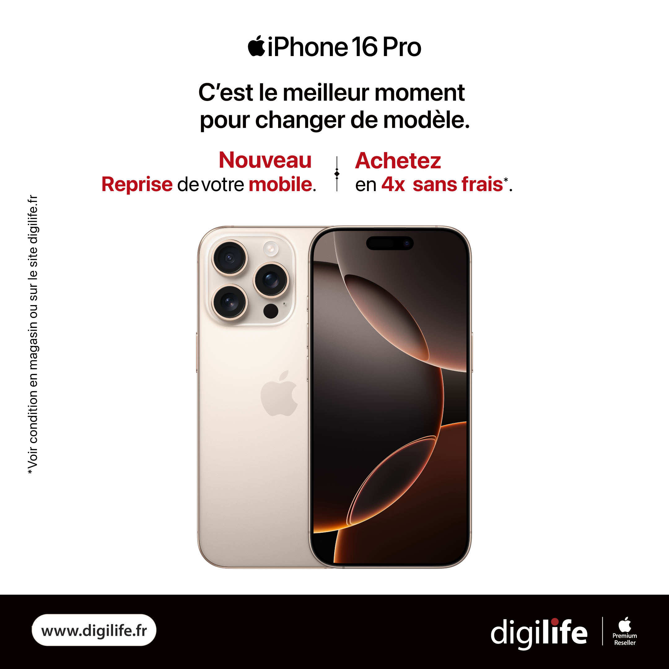 Post carré Digilife Reprise mobile — iPhone 16 Pro